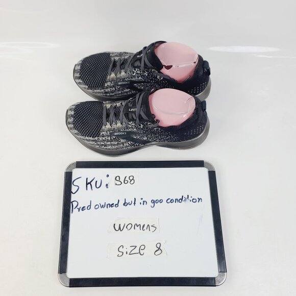 Brooks Women's Black Gray Levitate 3 Mesh Athletic Running Shoes Size 8 - Picture 6 of 6